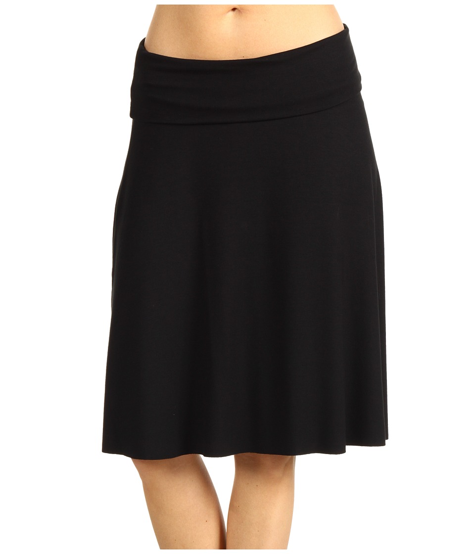 Three Dots Fold-Over Skirt (Black) Women