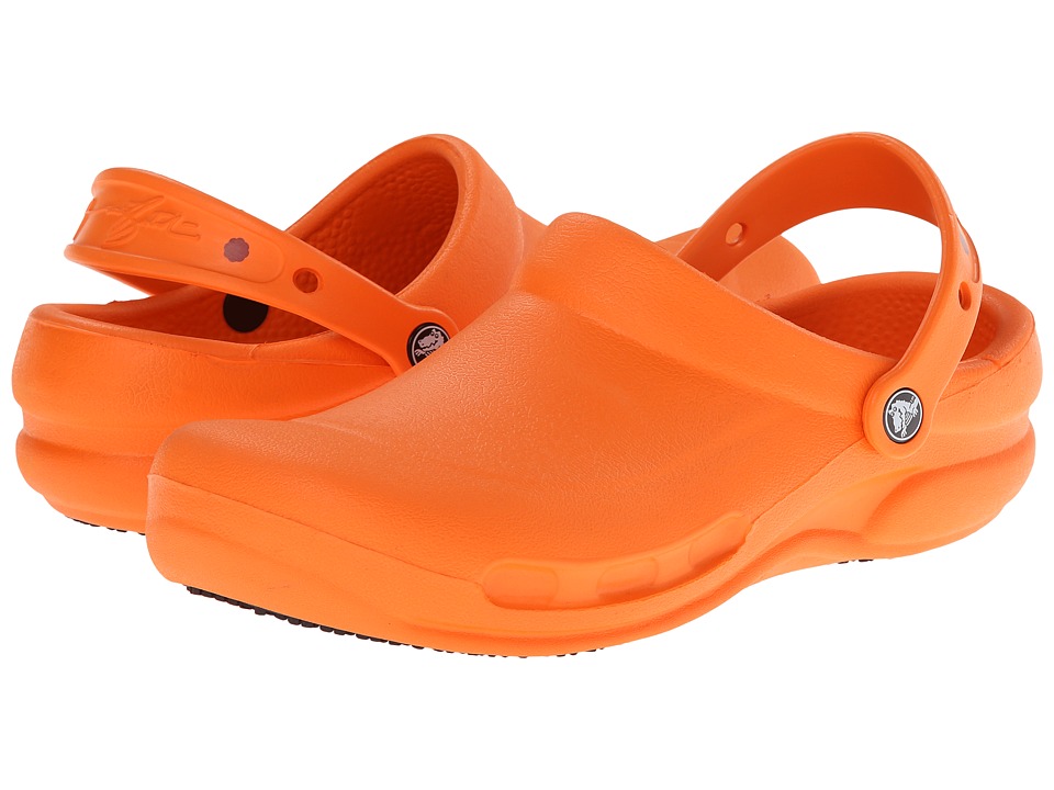 orange bistro crocs