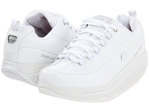 skechers shape ups white